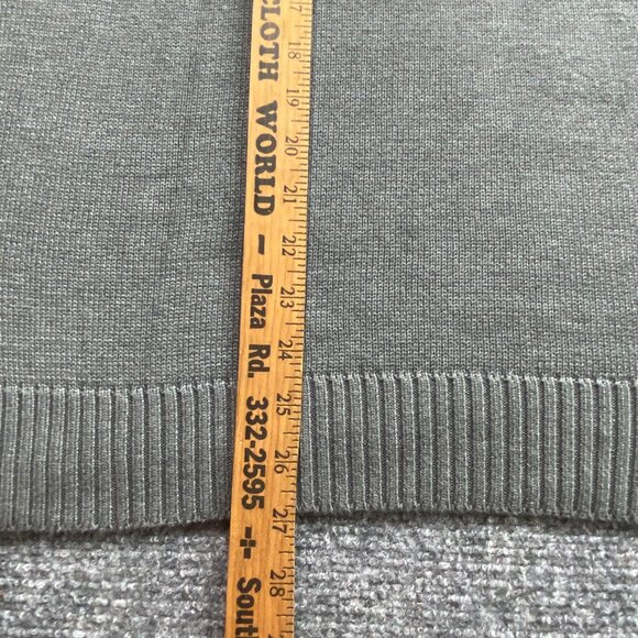 Saddlebred‎ Sweater Mens XL Gray Striped 1/4 Zip Pullover Classic Preppy Career - Picture 9 of 11